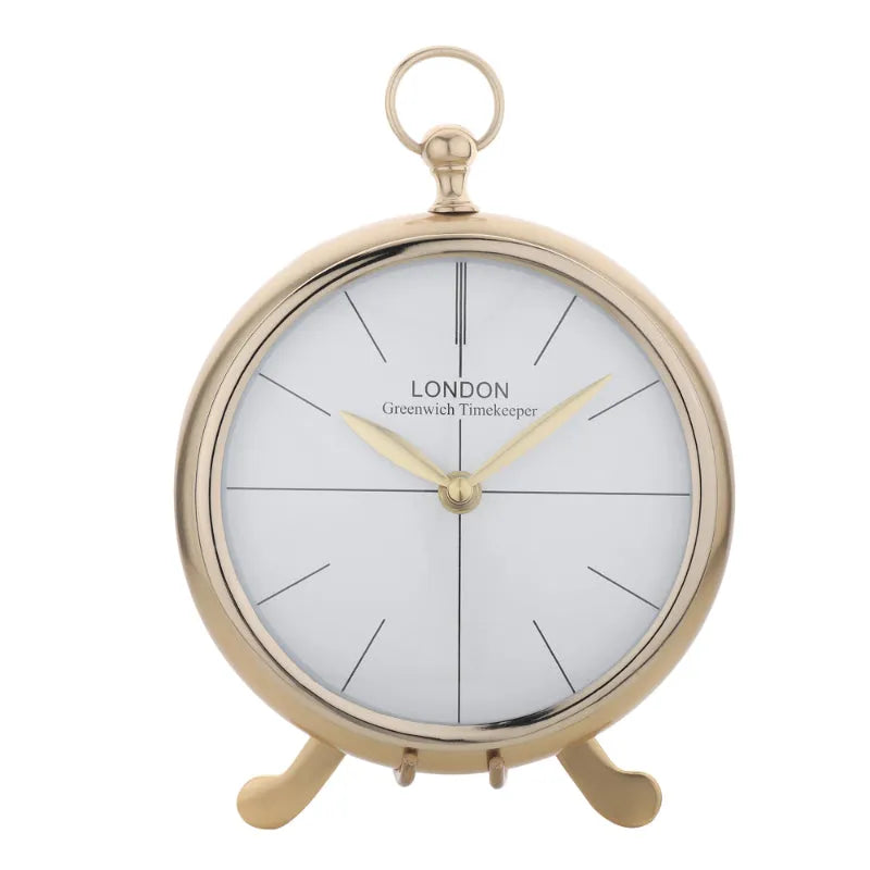 Regal Standpoint Table Clock Gold