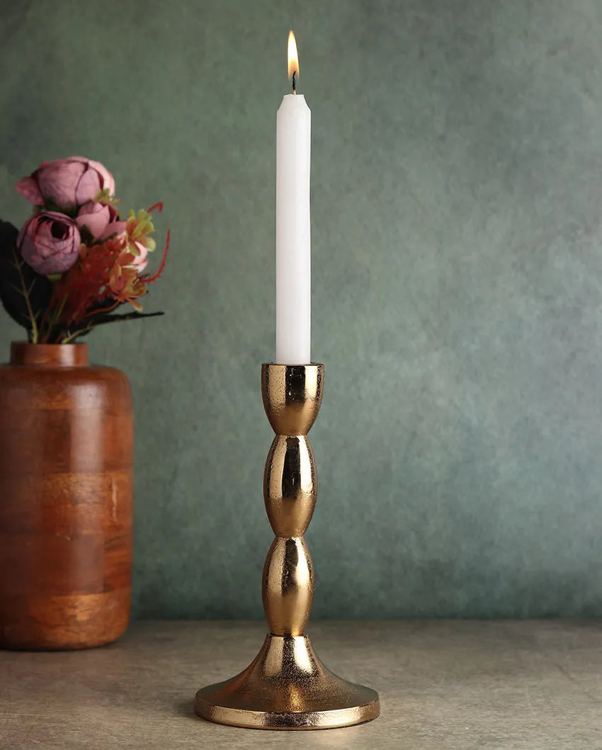 Spiral Aluminum Candle Holder | 3 x 7 inches