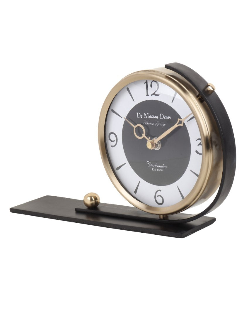 Aleksi 2 In  Body Stand Iron Table Clock Gold