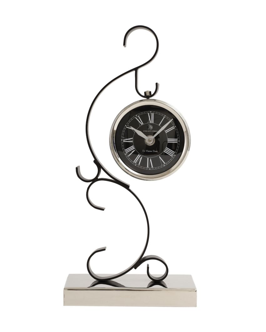 Stellar Mirage Modern Iron Desk Clock | 7 x 4 x 15 inches