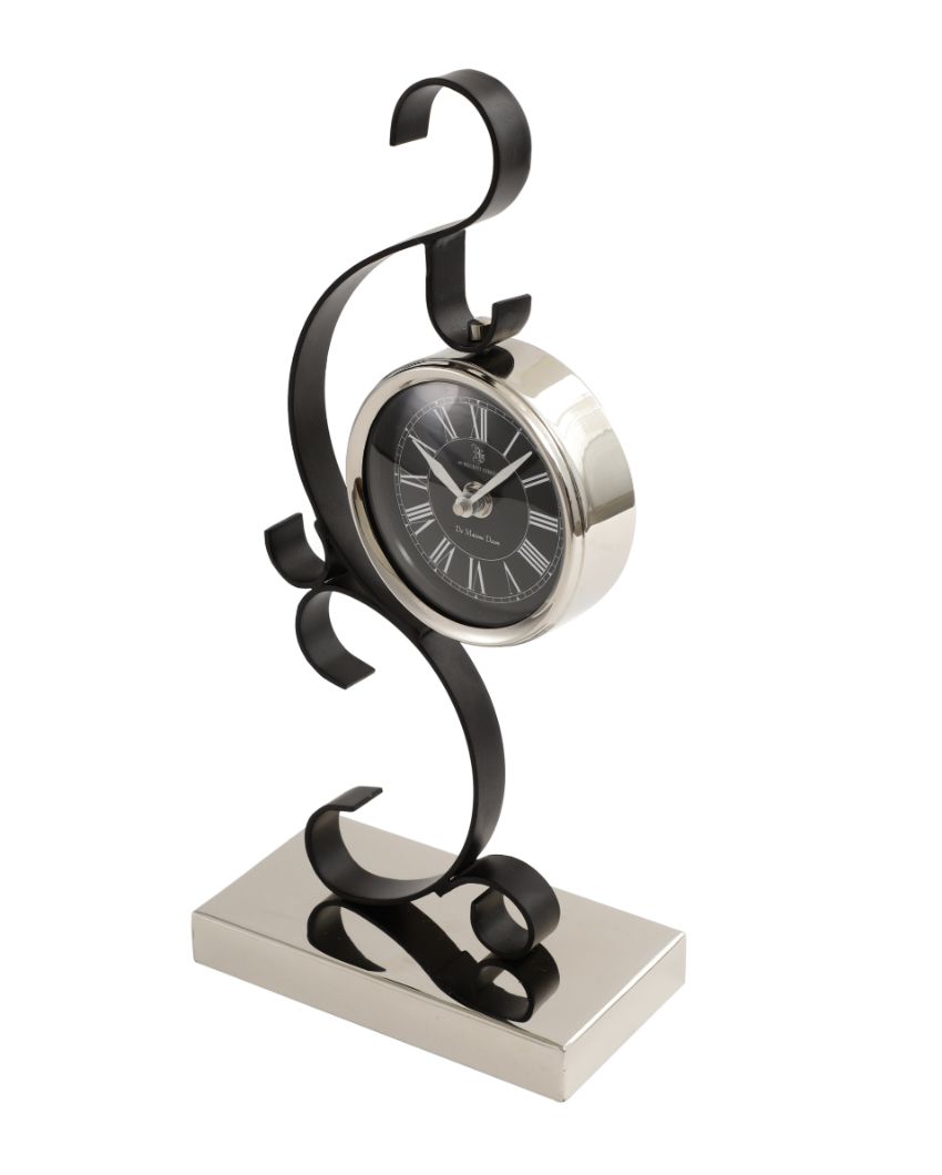 Stellar Mirage Modern Iron Desk Clock | 7 x 4 x 15 inches