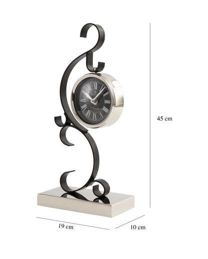 Stellar Mirage Modern Iron Desk Clock | 7 x 4 x 15 inches