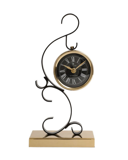 Stellar Mirage Modern Iron Desk Clock | 7 x 4 x 15 inches