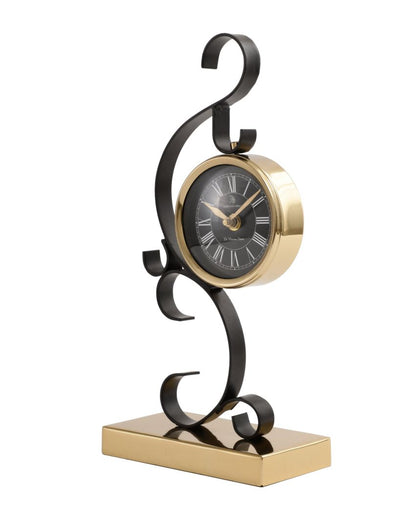 Stellar Mirage Modern Iron Desk Clock | 7 x 4 x 15 inches