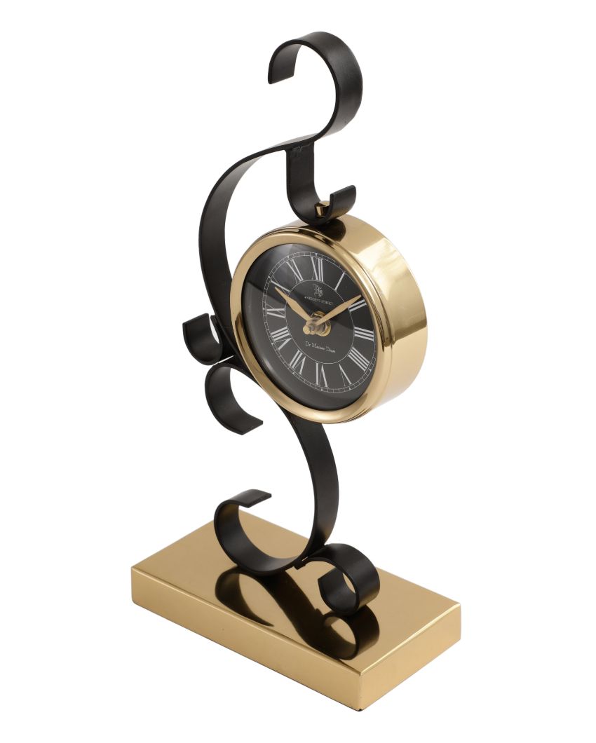 Stellar Mirage Modern Iron Desk Clock | 7 x 4 x 15 inches