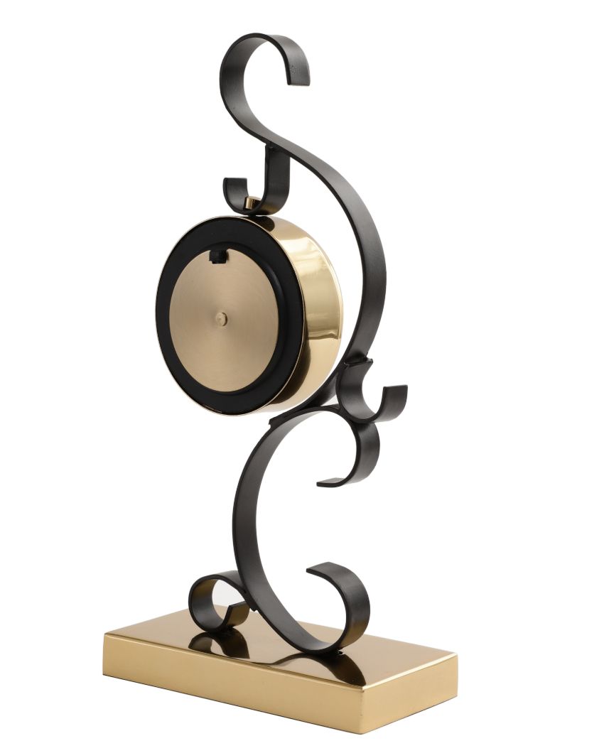 Stellar Mirage Modern Iron Desk Clock | 7 x 4 x 15 inches