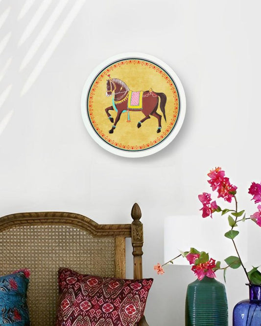 Horse Pichwai Style Canvas Wall Art Frame