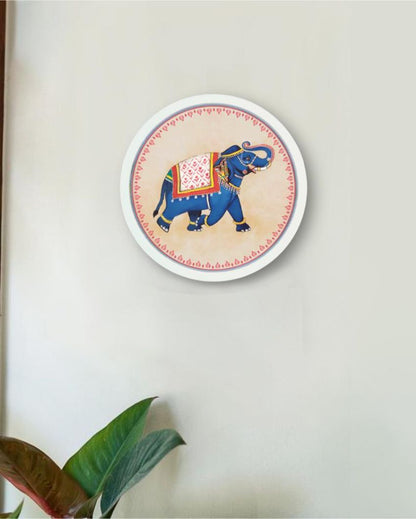 Kings Elephant Pichwai Canvas Style Wall Art Frame