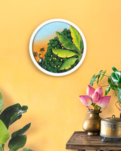 Paradise Bageecha Pichwai Canvas Style Wall Art Frame