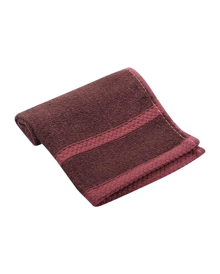 Bamboo Zero Twist Face Towel | 450 GSM Dark Red