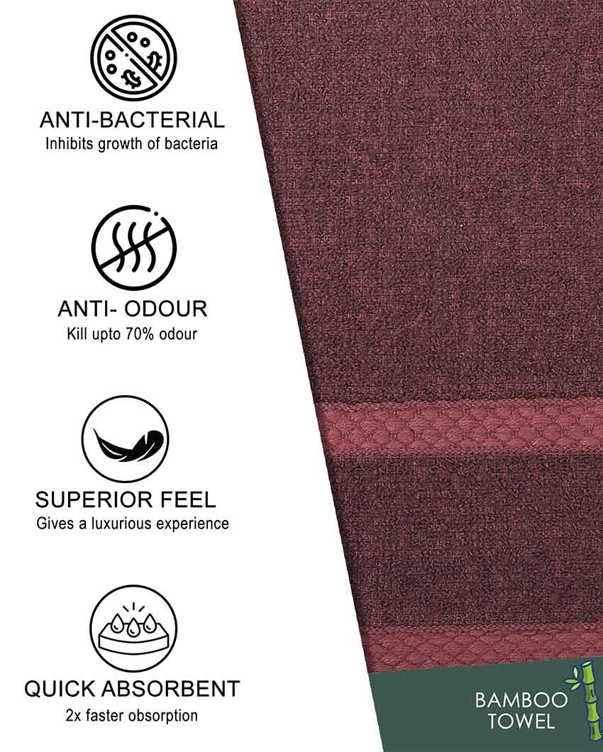 Bamboo Zero Twist Face Towel | 450 GSM Dark Red