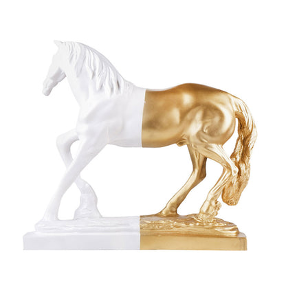 Isabella Premium Fengshui Horse I Multiple Colors White & Gold