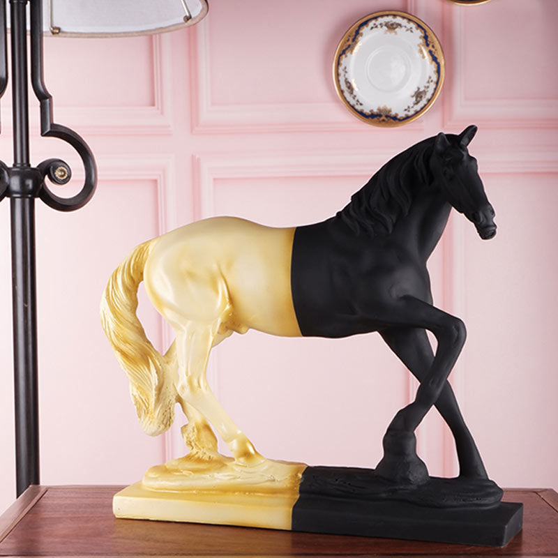 Isabella Premium Fengshui Horse I Multiple Colors Beige & Black