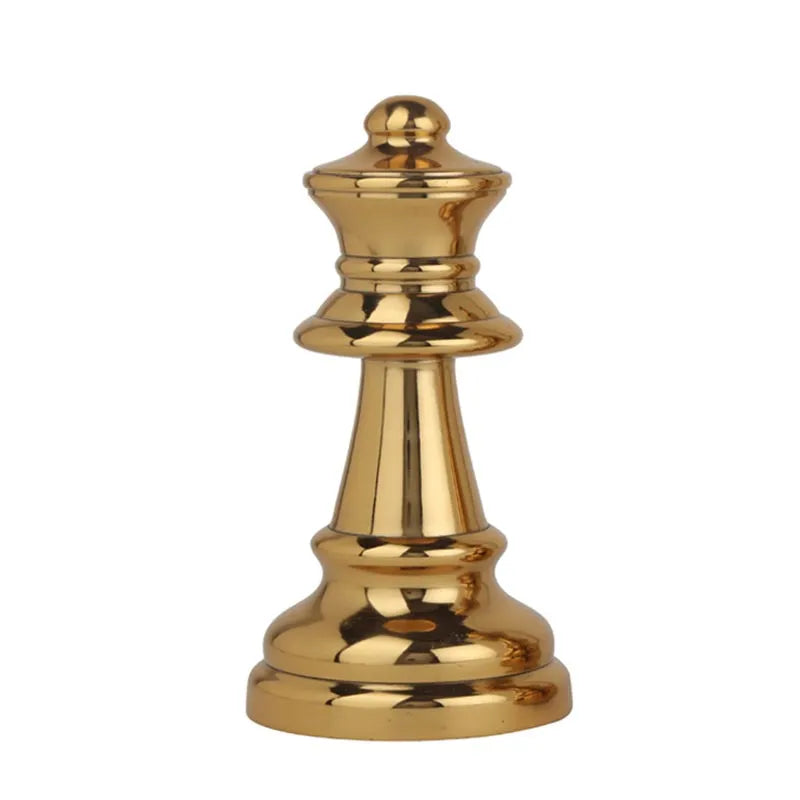 Decorative Large Chess Queen | Multiple Colors Gold