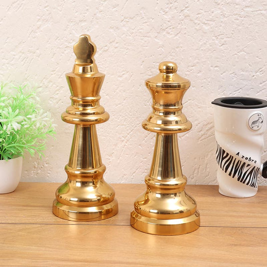 Large Chess King Queen | Multiple Colors Gold