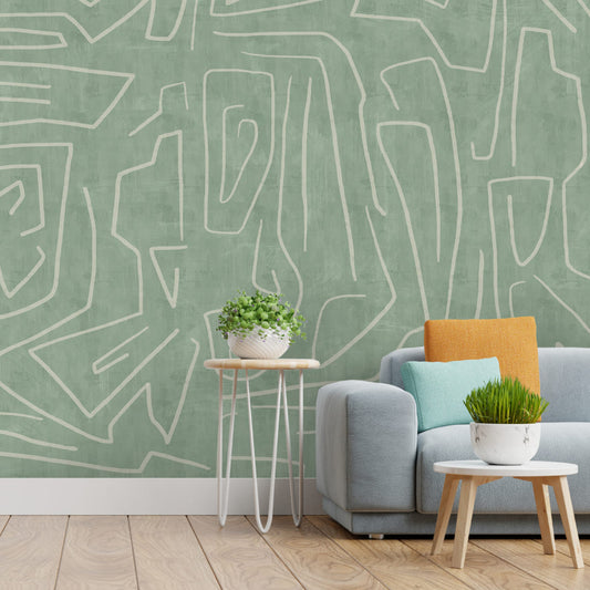 Abstract Design Green Textured Backround Wallpaper | Multiple Options Soft feel