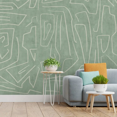 Abstract Design Green Textured Backround Wallpaper | Multiple Options Soft feel