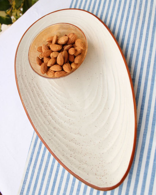 Almond Ceramic Platter