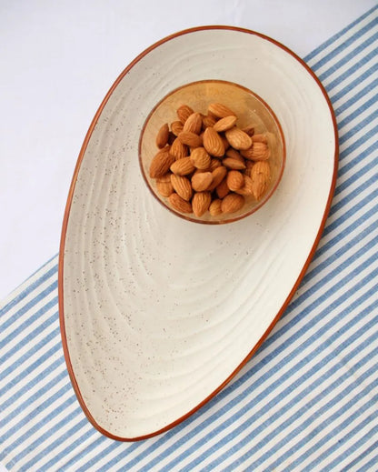 Almond Ceramic Platter