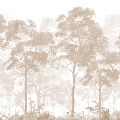 Sepia Grisaille Style Forest Theme Wallpaper | Multiple Options Soft feel