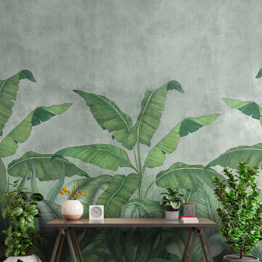 Tropical Digitally Painted Design Green Forest | Multiple Options Soft feel