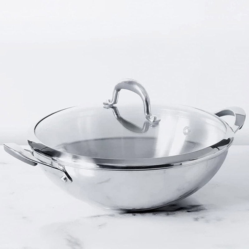 Nickel Free Stainless Steel Kadai | 9 Inch, 9.4 Inch, 10 Inch, 12 Inch 10 Inches
