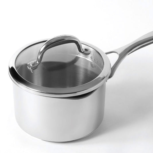 Stainless Steel Straining Saucepan | 6 Inch, 7 Inch 6 Inches