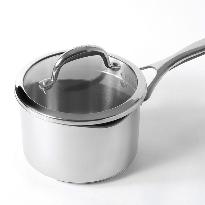 Stainless Steel Straining Saucepan | 6 Inch, 7 Inch 7 Inches