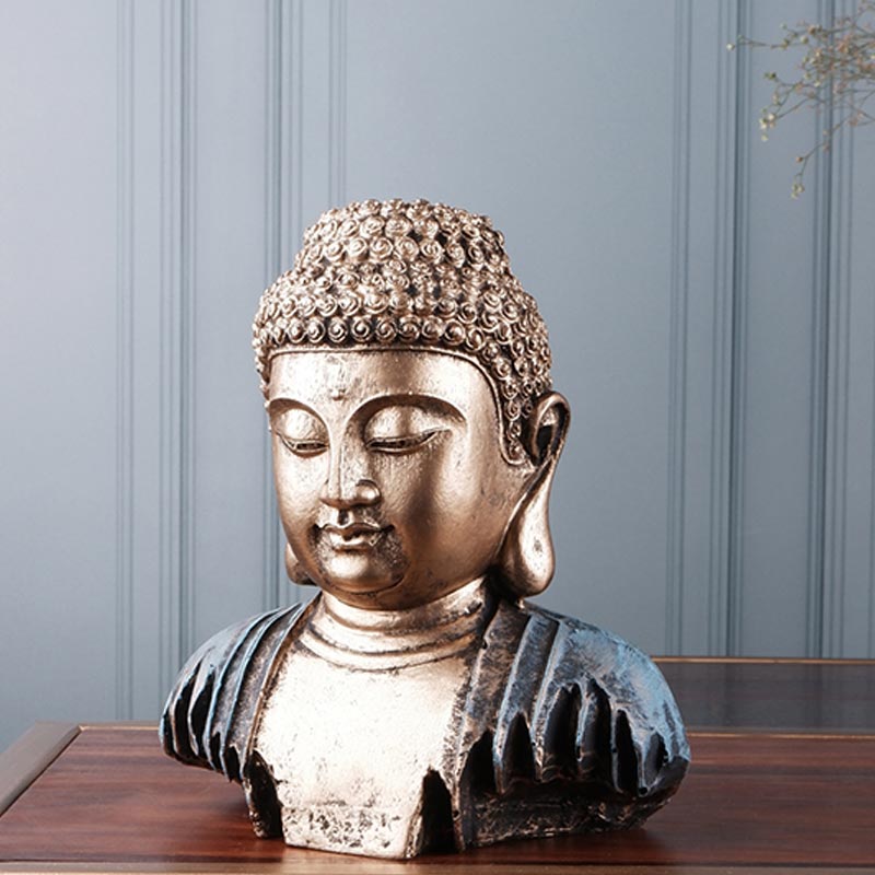 Irene Premium Brown Buddha Figurine For Meditation And Peace | 7 inch, 8.5 inch 8.5 Inches