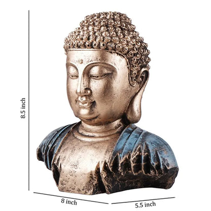 Irene Premium Brown Buddha Figurine For Meditation And Peace | 7 inch, 8.5 inch 8.5 Inches