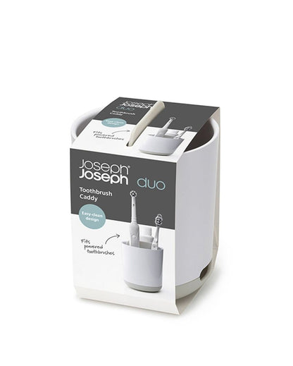 Premium Build White Shade Duo Toothbrush Holder | 4 x 5 inches