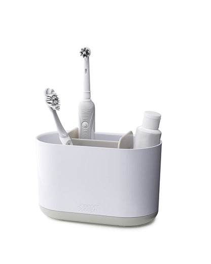 Elegant Design Duo White Shade Toothbrush Holder | 4 x 7 x 5 inches