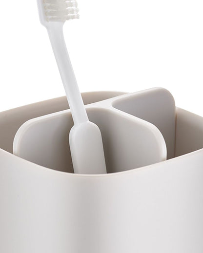 Beautiful Design Off-White Shade Toothbrush Holder | 4 x 5 inches