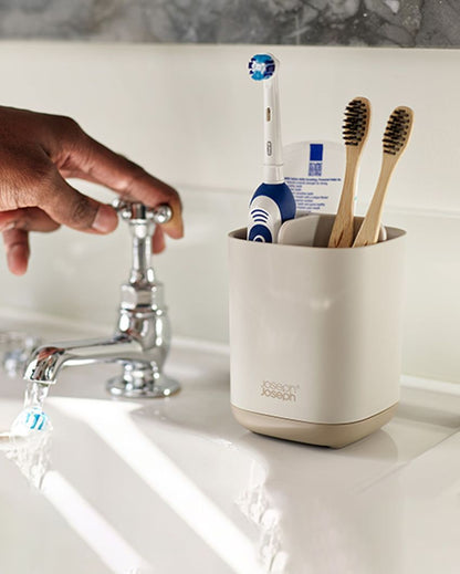 Beautiful Design Off-White Shade Toothbrush Holder | 4 x 5 inches