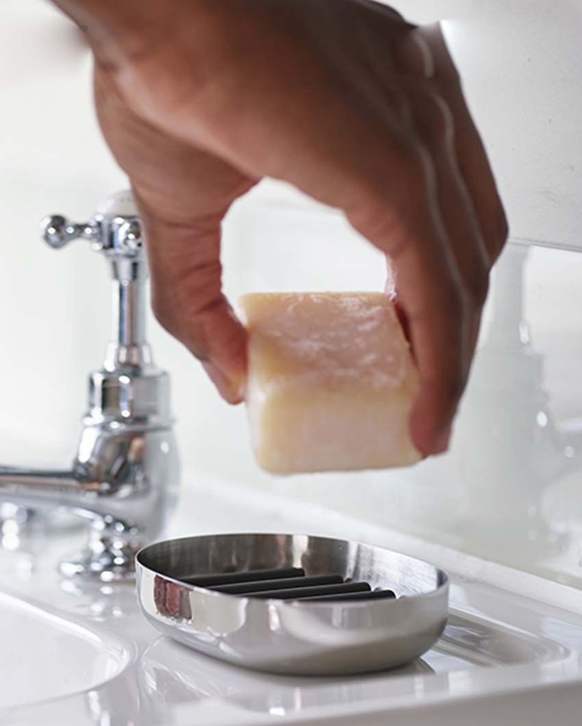 Luxe Quick-Drain Stainless Steel Soap Dish