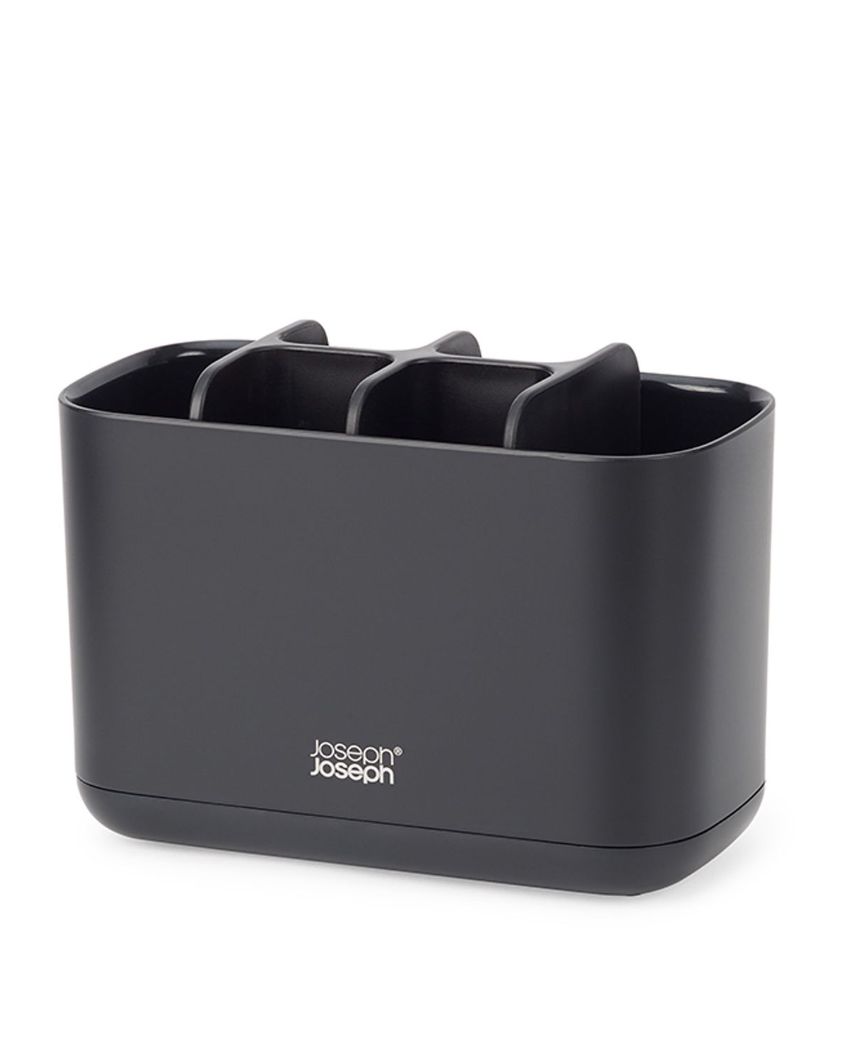 Elegant Matt Black Finish Large Toothbrush Holder | 4 x 7 x 5 inches