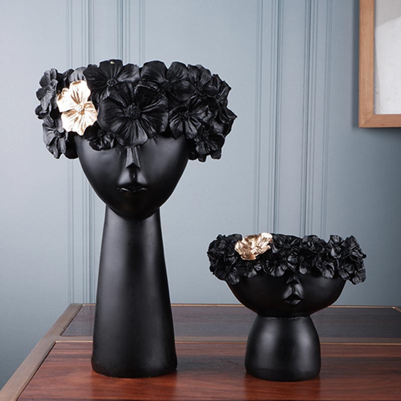 Elegant Black Premium Décor Vase | Set Of 2 Default Title