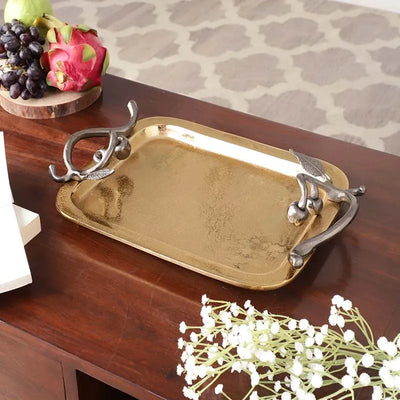 Cherry Vine Decorative Platter | Multiple Colors Gold & Black