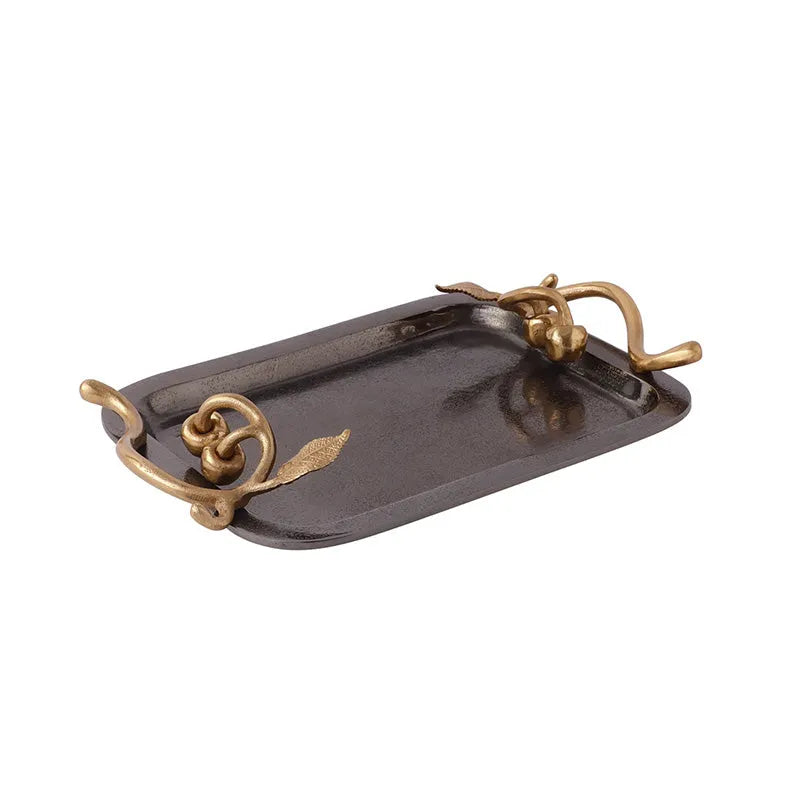 Cherry Vine Decorative Platter | Multiple Colors Black & Gold