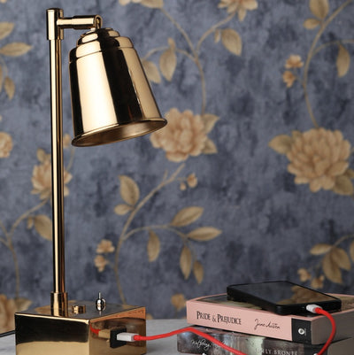 Matt Gold Steel Adjustable Table Lamp Default Title