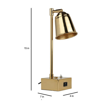 Matt Gold Steel Adjustable Table Lamp Default Title