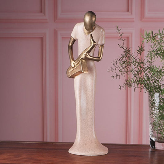 Ximena Musician Beige & Gold Premium Figurine Default Title