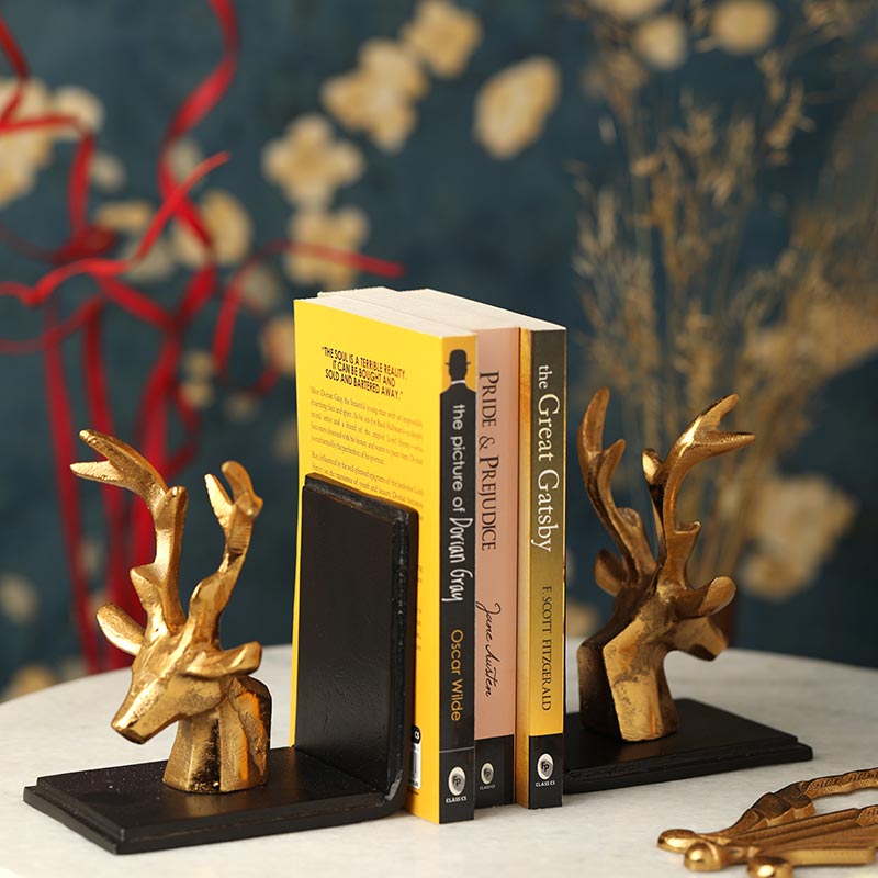 Deer's Bookend | Multiple Colors Black Silver