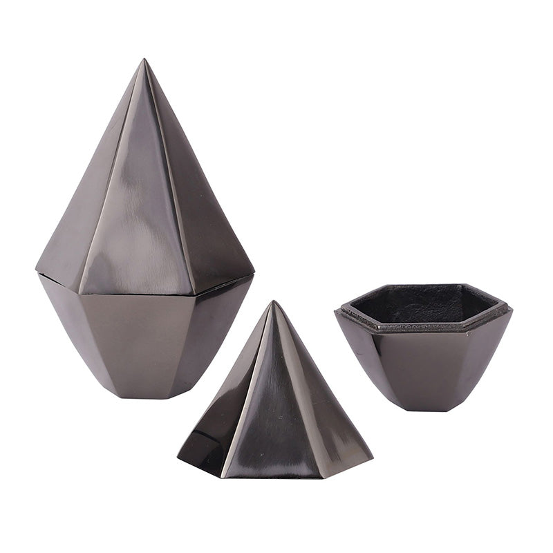 Sam Nickel Boxes | Set Of 2 | Multiple Colors Black