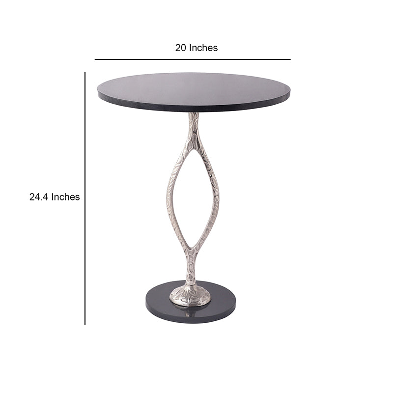 Round Marble Table | Multiple Colors Silver