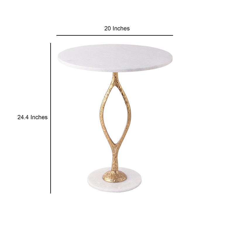 Round Marble Table | Multiple Colors Gold