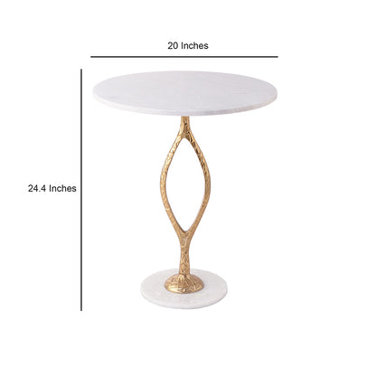 Round Marble Table | Multiple Colors Gold