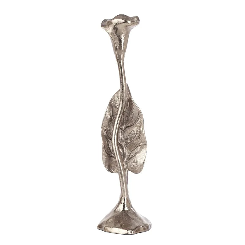 Small Jules Leaf Candle Holder | Multiple Colors Silver