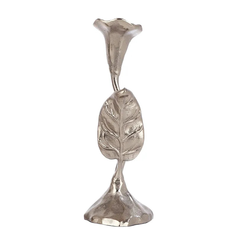 Small Jules Leaf Candle Holder | Multiple Colors Silver