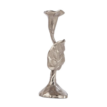 Medium Jules Leaf Candle Holder | Multiple Colors Silver